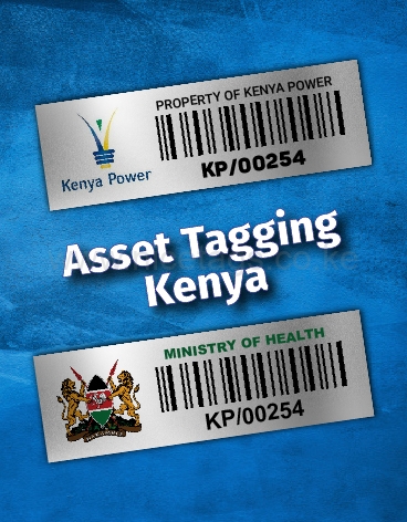 fixed asset tagging Barcode asset tags with acetone printed on anodized aluminium metal in Kenya. Asset Tagging in kenya